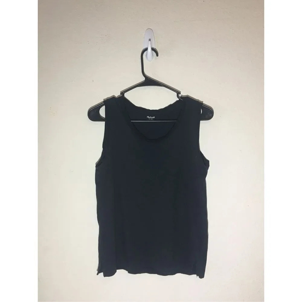 Womens Madewell Tank Top Size XS Black Simple Summer Spring Casual Lightweight